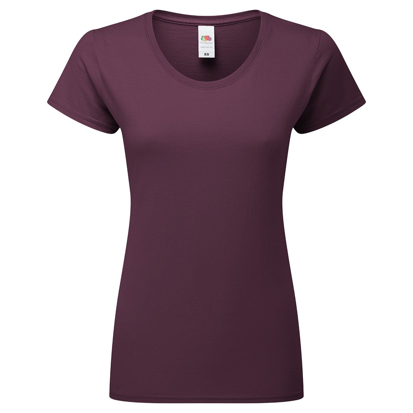 Dark Plum - Front - Fruit of the Loom Womens-Ladies Premium Ringspun Cotton Lady Fit T-Shirt