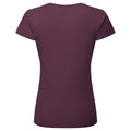Dark Plum - Back - Fruit of the Loom Womens-Ladies Premium Ringspun Cotton Lady Fit T-Shirt