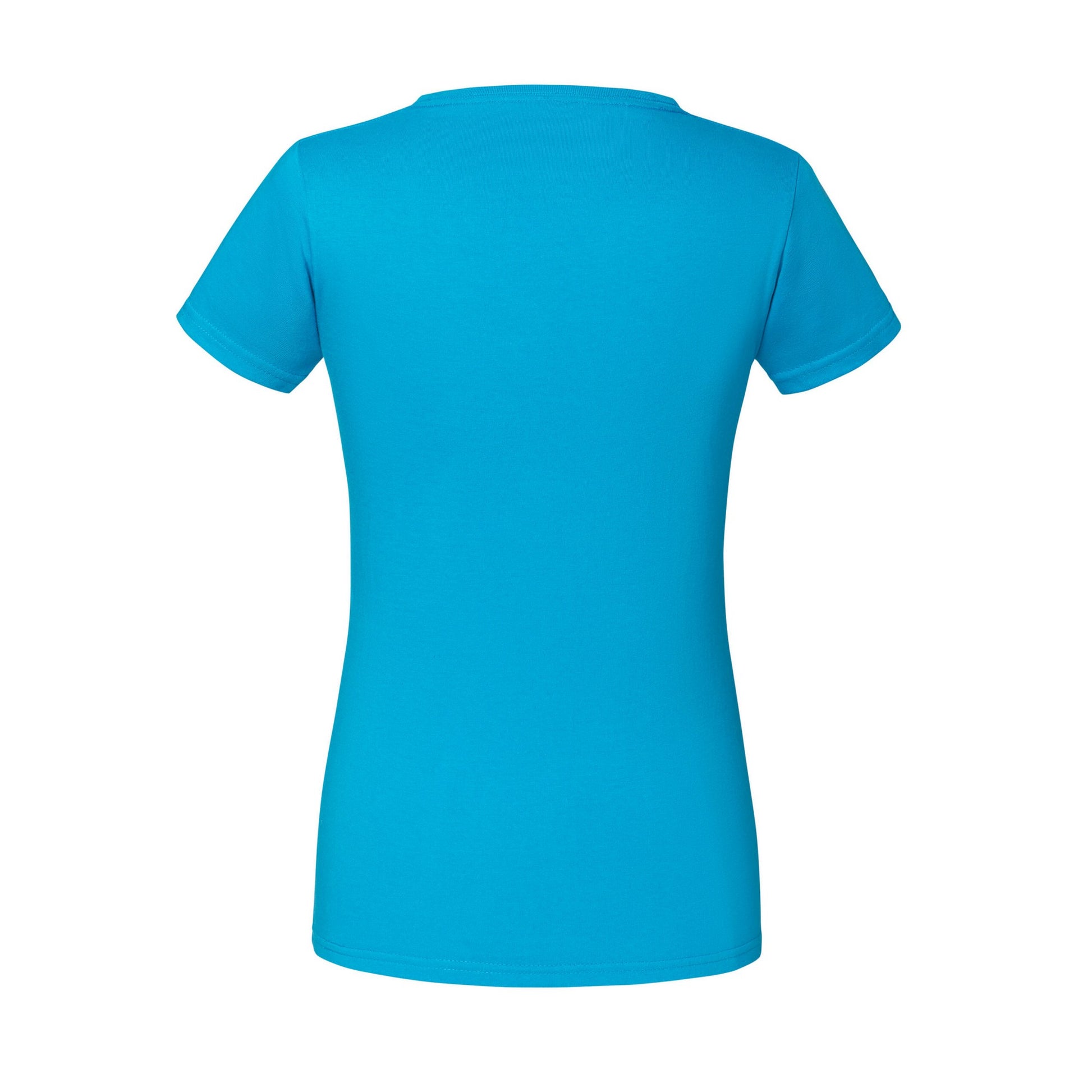 Azure Blue - Back - Fruit Of The Loom Womens-Ladies Premium Ringspun Cotton Lady Fit T-Shirt