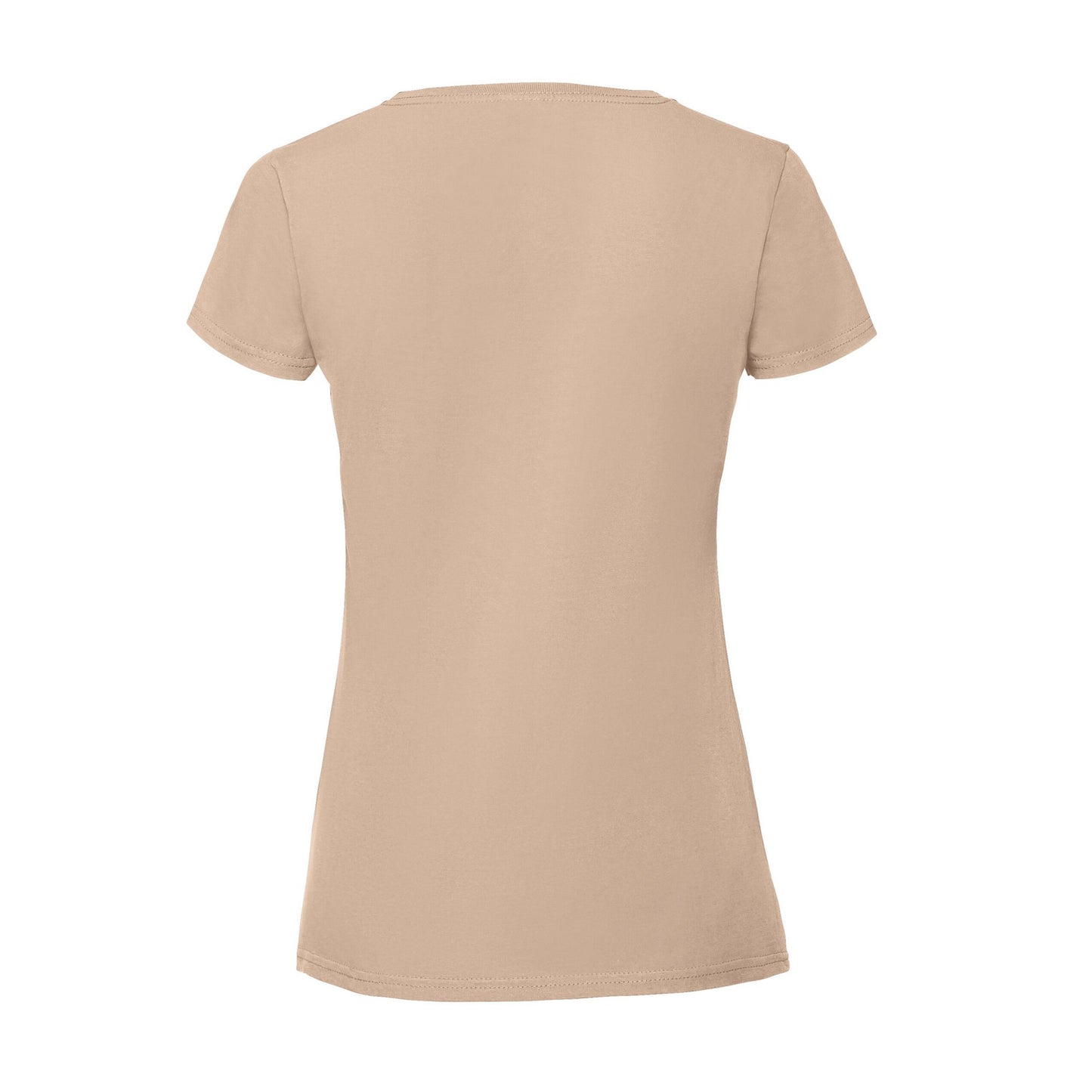 Desert Sand - Back - Fruit of the Loom Womens-Ladies Premium Ringspun Cotton Lady Fit T-Shirt