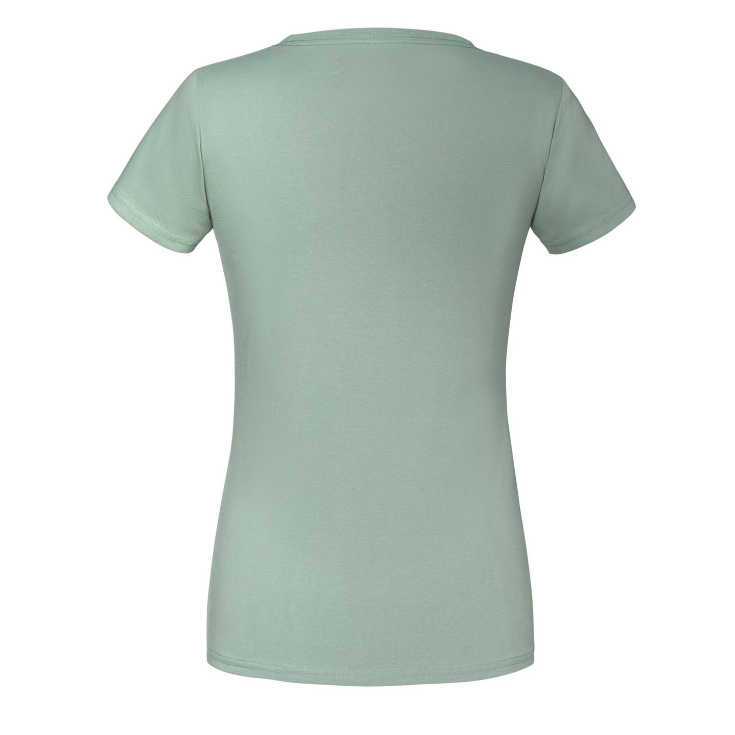 Sage - Back - Fruit Of The Loom Womens-Ladies Premium Ringspun Cotton Lady Fit T-Shirt