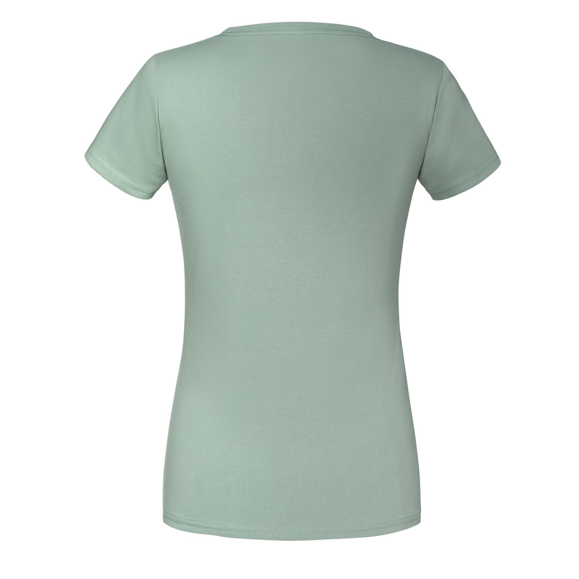 Sage - Back - Fruit Of The Loom Womens-Ladies Premium Ringspun Cotton Lady Fit T-Shirt