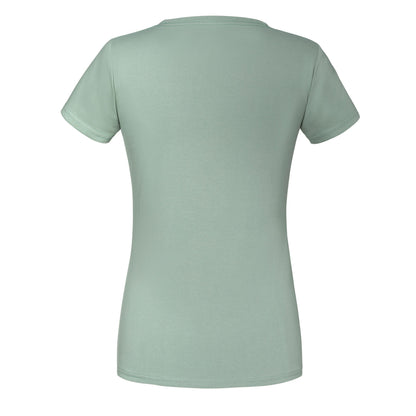 Sage - Back - Fruit Of The Loom Womens-Ladies Premium Ringspun Cotton Lady Fit T-Shirt