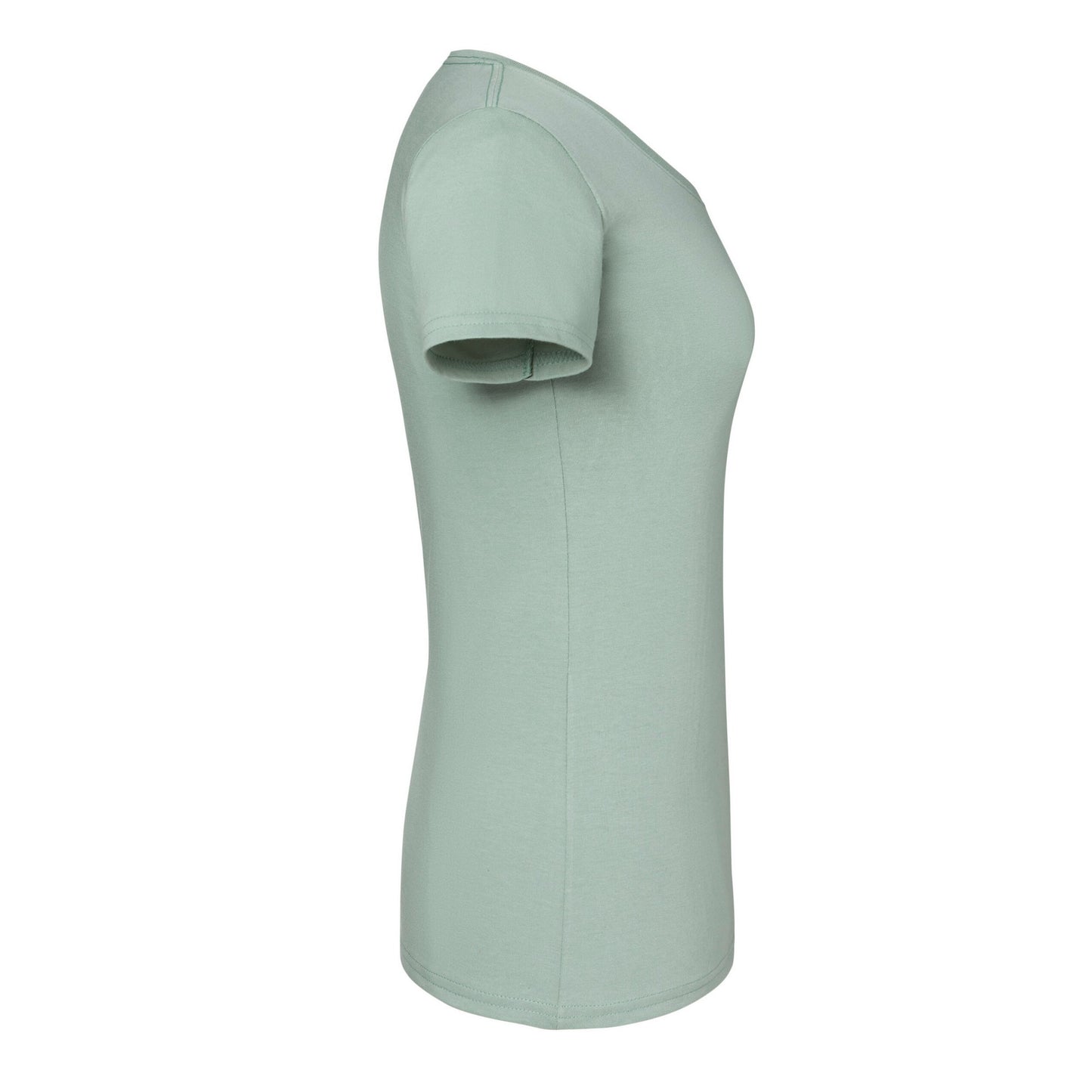 Sage - Side - Fruit of the Loom Womens-Ladies Premium Ringspun Cotton Lady Fit T-Shirt