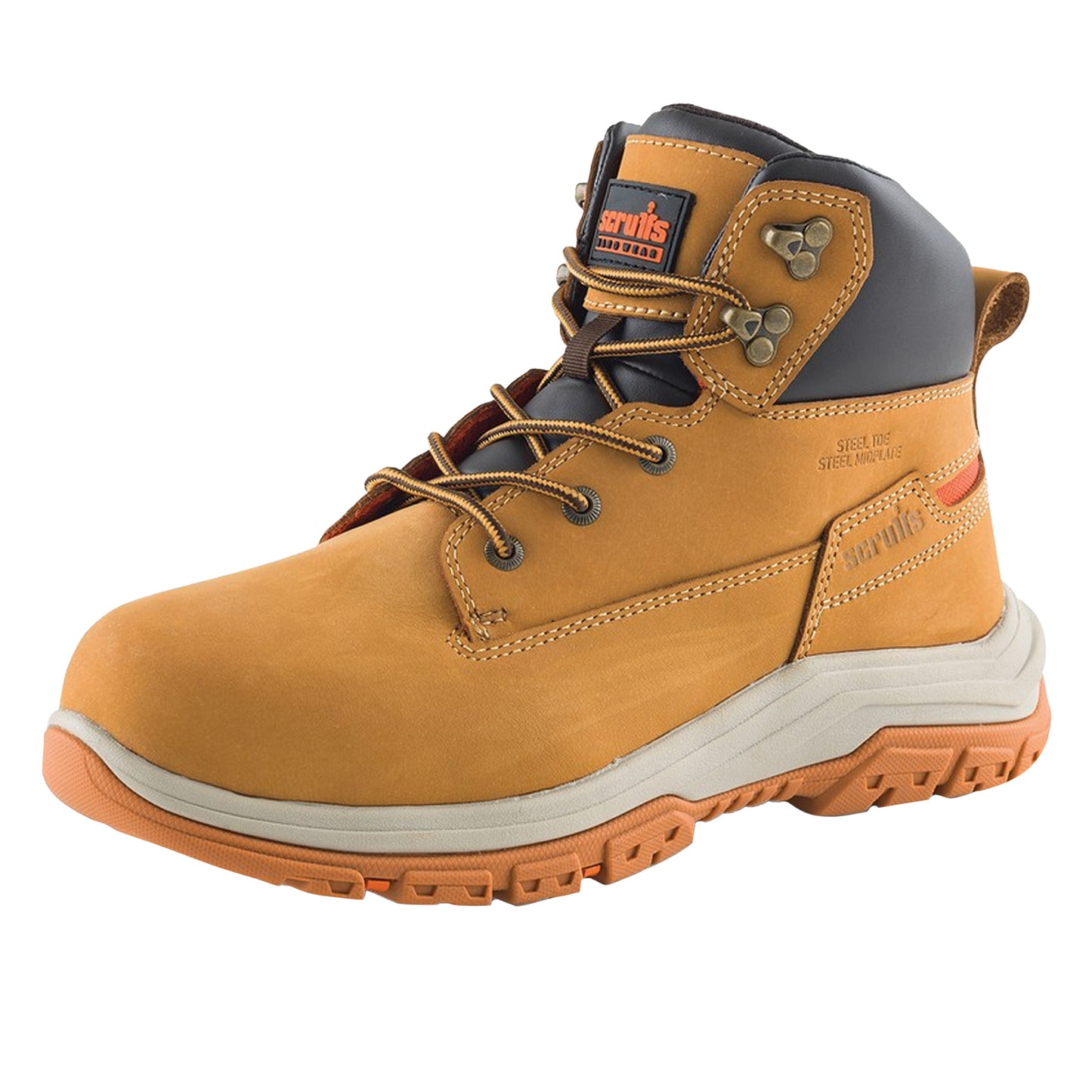 Tan - Front - Scruffs Mens Ridge Leather Safety Boots