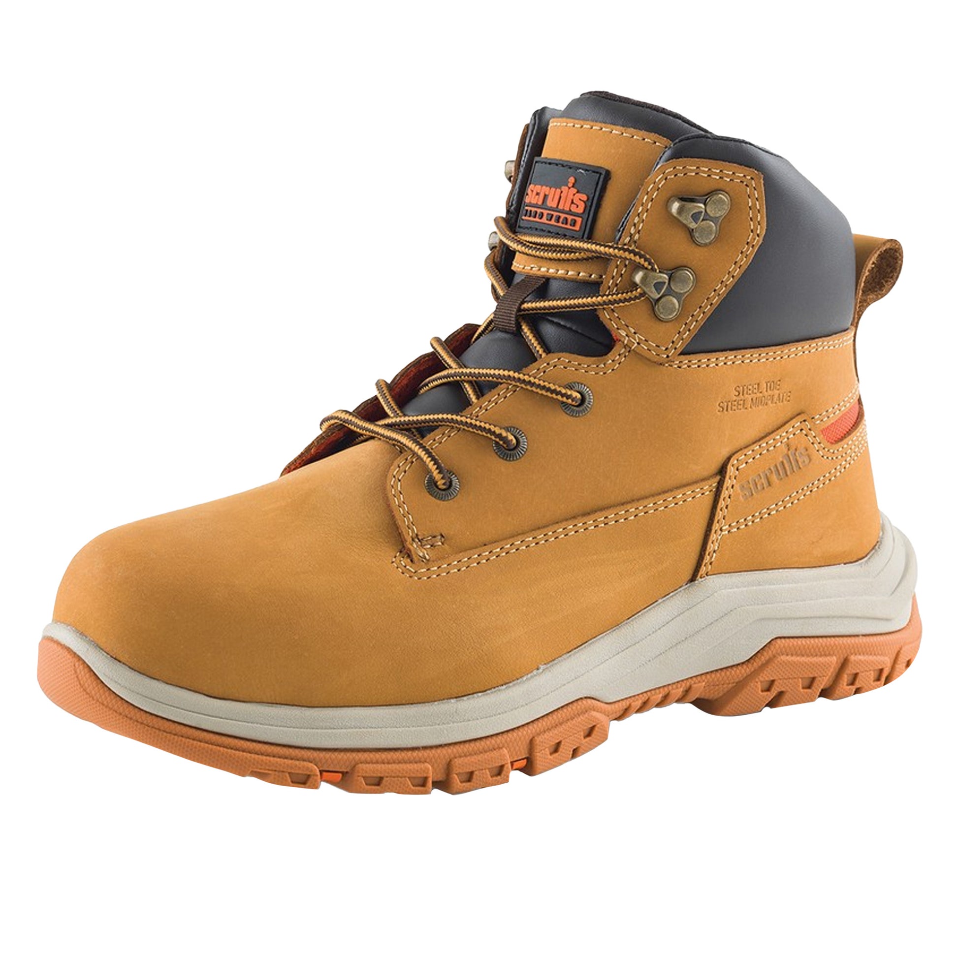 Tan - Front - Scruffs Mens Ridge Leather Safety Boots