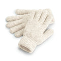 Almond - Front - Beechfield Womens-Ladies Ribbed Cuff Gloves