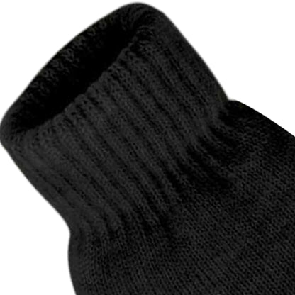 Black - Side - Beechfield Womens-Ladies Ribbed Cuff Gloves