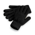 Black - Front - Beechfield Womens-Ladies Ribbed Cuff Gloves
