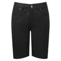 Black - Front - Premier Womens-Ladies Chino Shorts