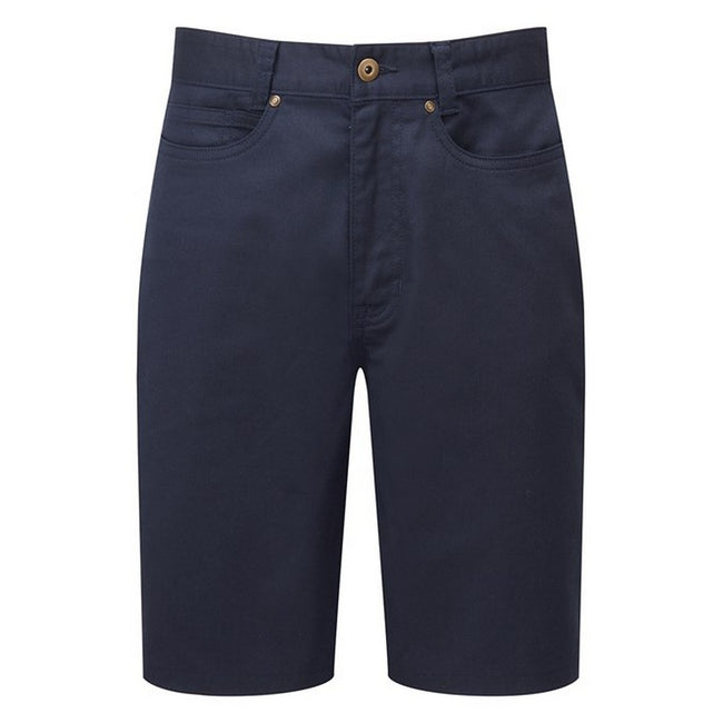 Navy - Front - Premier Mens Performance Chino Shorts