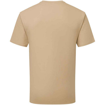 Tan - Back - Russell Mens Classic Ringspun Cotton T-Shirt
