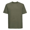 Olive - Front - Russell Mens Classic Ringspun Cotton T-Shirt