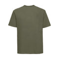 Olive - Back - Russell Mens Classic Ringspun Cotton T-Shirt