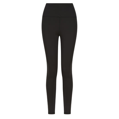 Black - Front - Finden & Hales Womens-Ladies Team Leggings