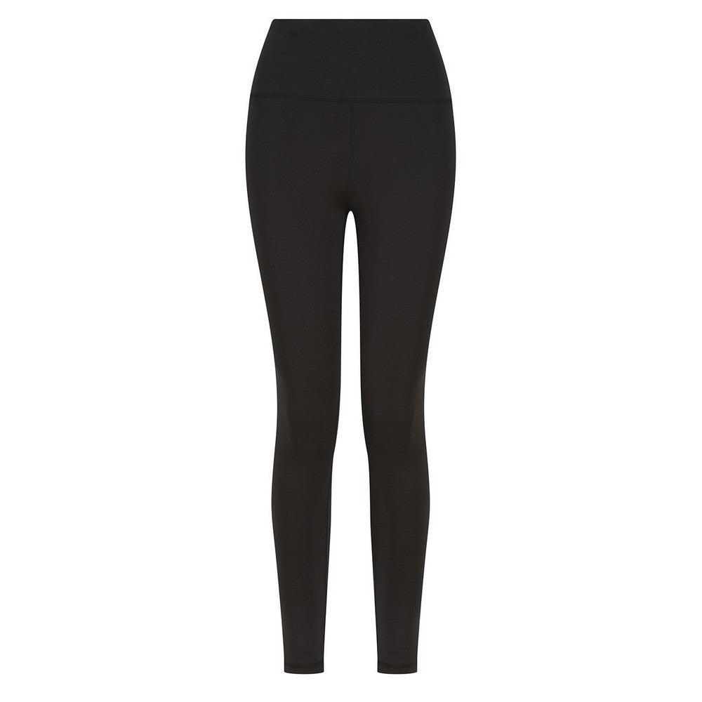 Black - Front - Finden & Hales Womens-Ladies Team Leggings