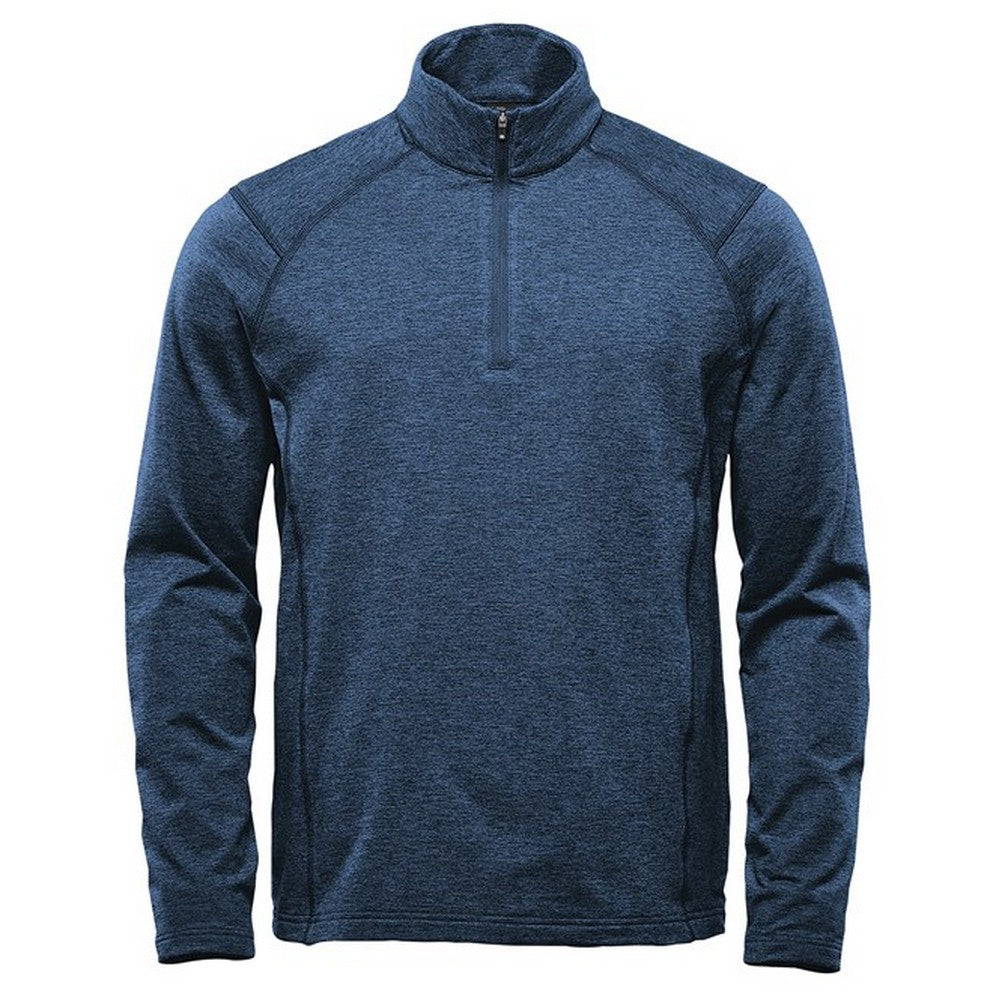 Dark Navy Heather - Front - Stormtech Mens Treeline Quarter Zip Fleece Top