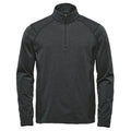 Black Heather - Front - Stormtech Mens Treeline Quarter Zip Fleece Top