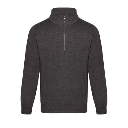 Charcoal - Front - PRO RTX Mens Quarter Zip Sweatshirt