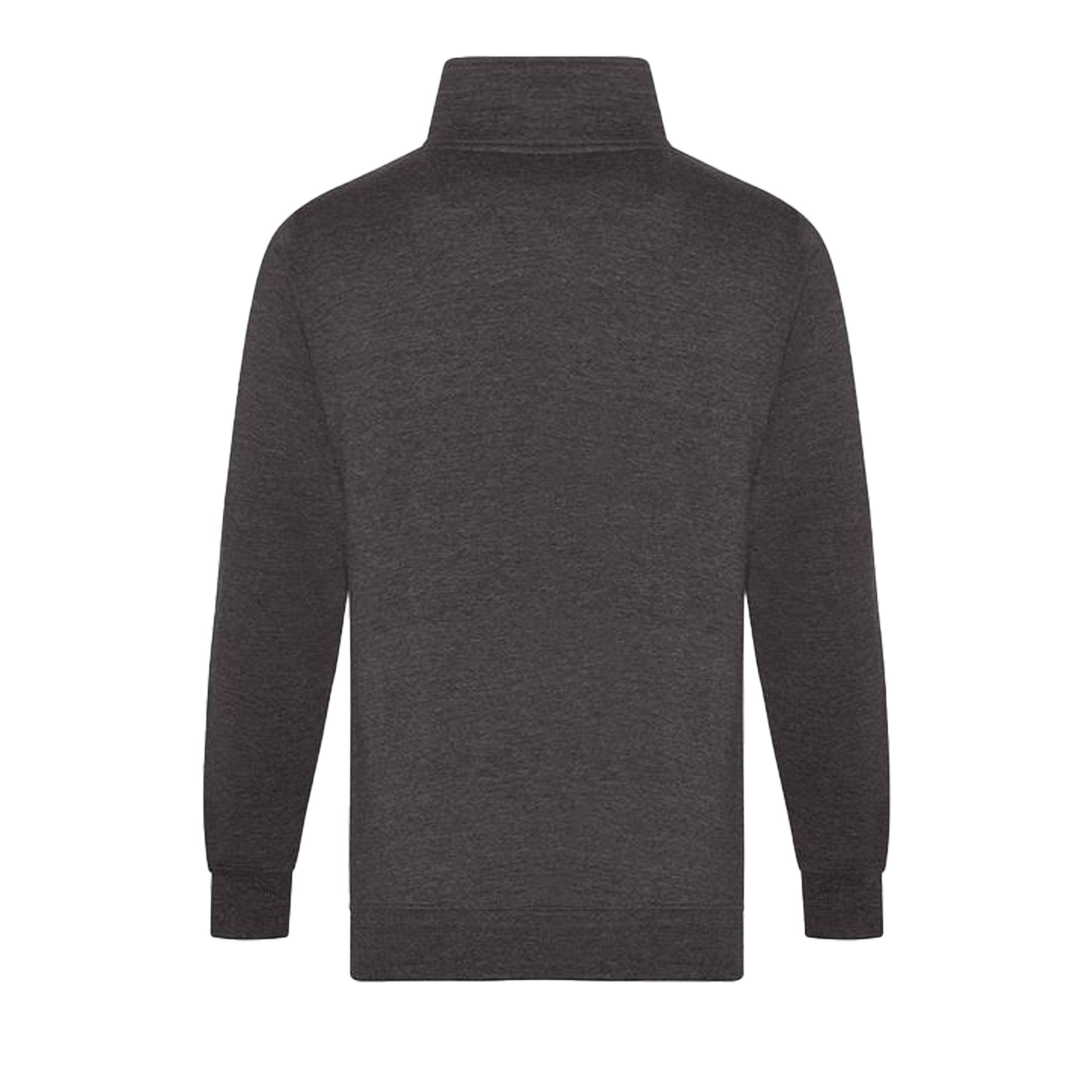 Charcoal - Back - PRO RTX Mens Quarter Zip Sweatshirt