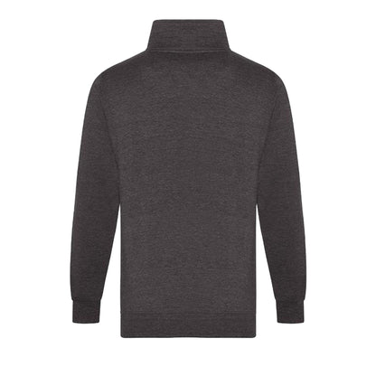 Charcoal - Back - PRO RTX Mens Quarter Zip Sweatshirt