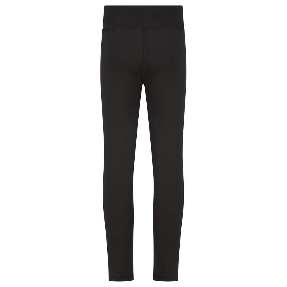 Black - Front - Finden & Hales Childrens-Kids Team Leggings