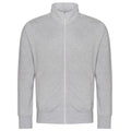 Heather Grey - Front - Awdis Unisex Adult Campus Heather Full Zip Sweatshirt