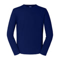 Navy - Front - Russell Mens Classic Long-Sleeved T-Shirt