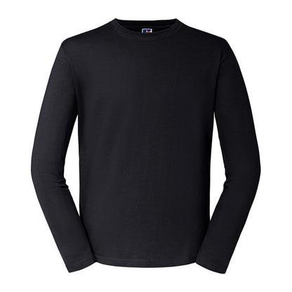 Black - Front - Russell Mens Classic Long-Sleeved T-Shirt