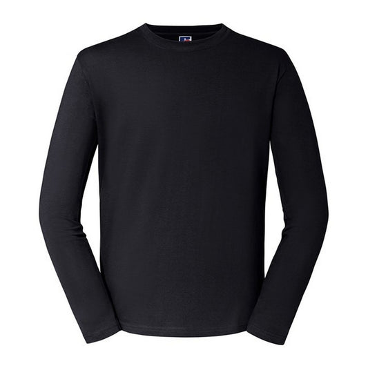 Black - Front - Russell Mens Classic Long-Sleeved T-Shirt