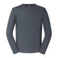Convoy Grey - Front - Russell Mens Classic Long-Sleeved T-Shirt