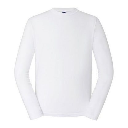 White - Front - Russell Mens Classic Long-Sleeved T-Shirt