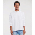 White - Back - Russell Mens Classic Long-Sleeved T-Shirt