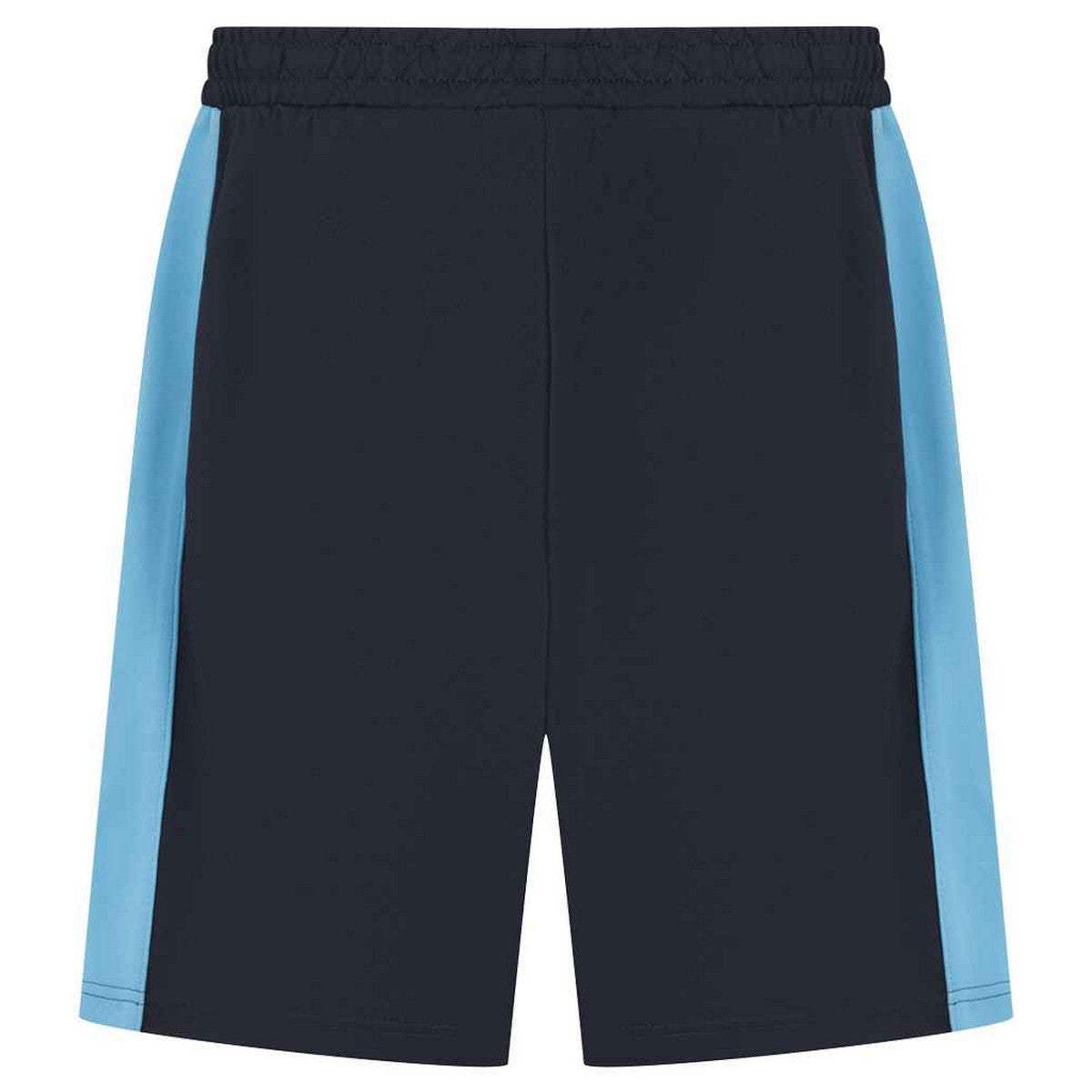 Navy-Sky - Back - Finden & Hales Mens Knitted Pocket Shorts