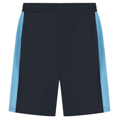 Navy-Sky - Back - Finden & Hales Mens Knitted Pocket Shorts