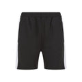 Black-White - Front - Finden & Hales Mens Knitted Pocket Shorts