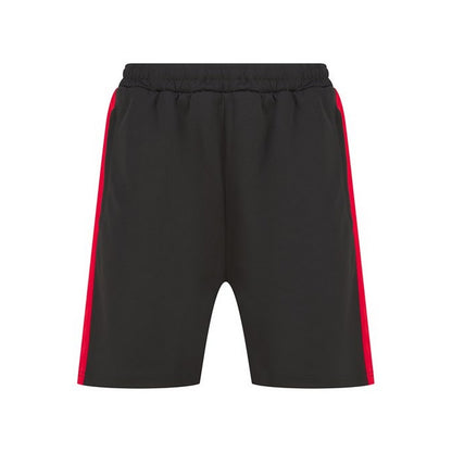 Black-Red - Front - Finden & Hales Mens Knitted Pocket Shorts