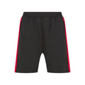 Black-Red - Front - Finden & Hales Mens Knitted Pocket Shorts