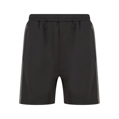 Black-Gunmetal Grey - Front - Finden & Hales Mens Knitted Pocket Shorts