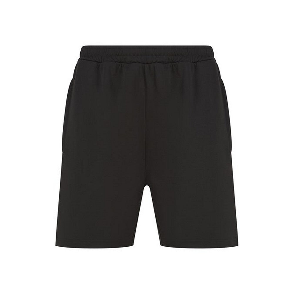 Black - Front - Finden & Hales Mens Knitted Pocket Shorts