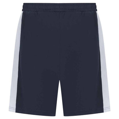 Navy-White - Back - Finden & Hales Mens Knitted Pocket Shorts