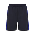 Navy-Royal Blue - Front - Finden & Hales Mens Knitted Pocket Shorts