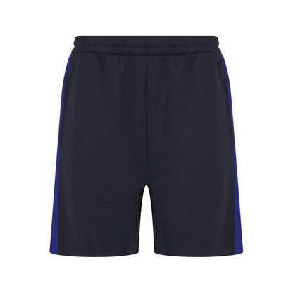 Navy-Royal Blue - Front - Finden & Hales Mens Knitted Pocket Shorts