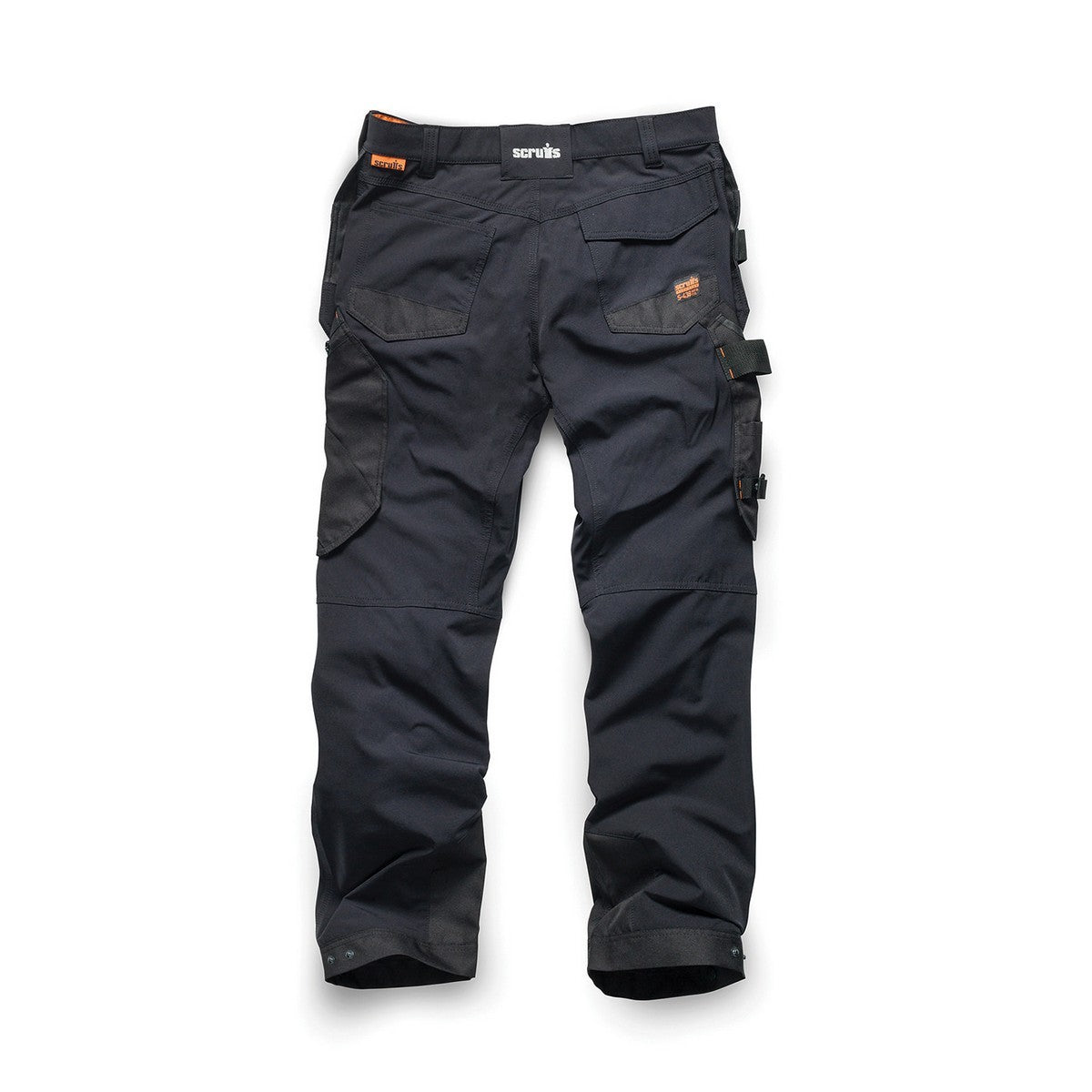 Black - Back - Scruffs Mens Pro Flex Plus Holster Pocket Trousers