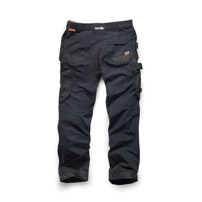Black - Back - Scruffs Mens Pro Flex Plus Holster Pocket Trousers