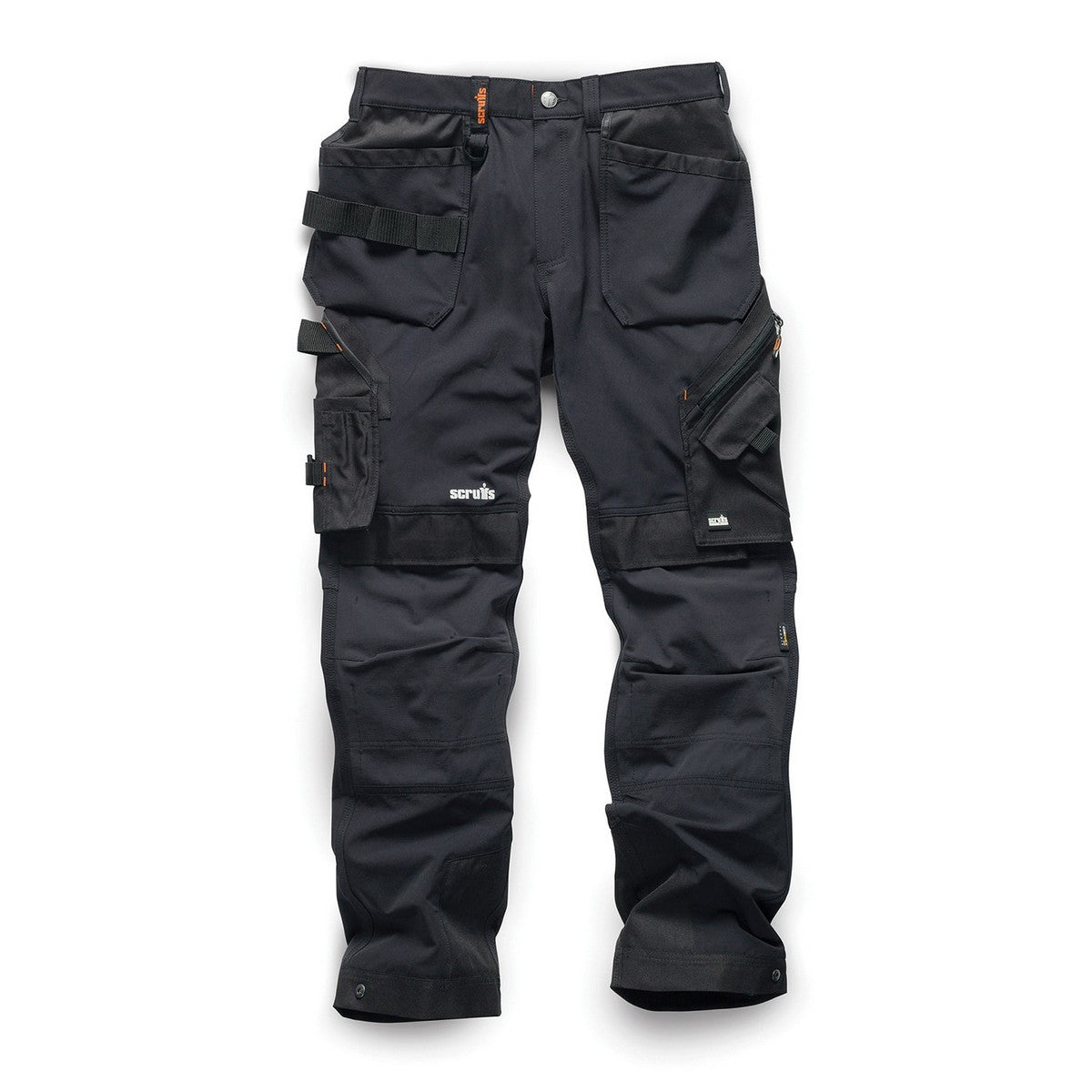 Black - Front - Scruffs Mens Pro Flex Plus Holster Pocket Trousers