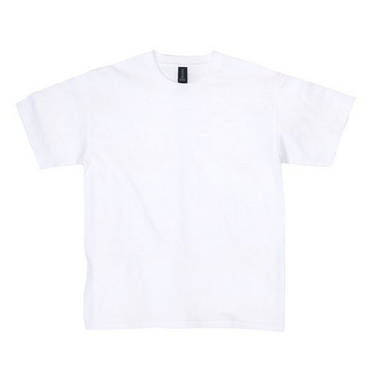 White - Front - Gildan Childrens-Kids Midweight T-Shirt