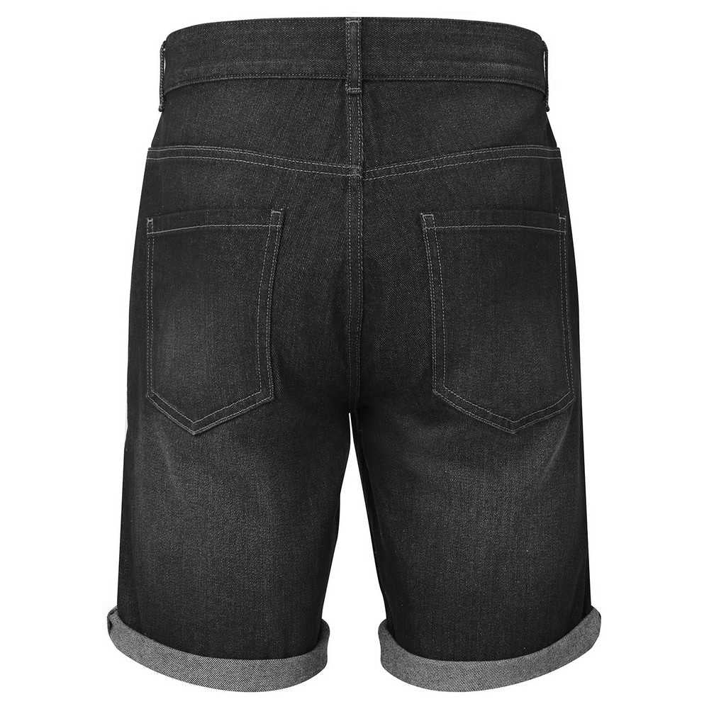 Black - Back - Wombat Mens Denim Shorts