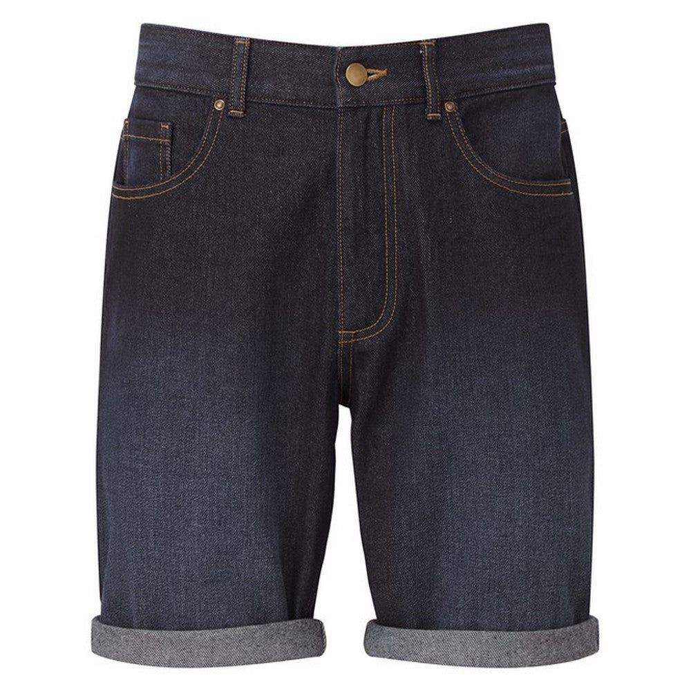Indigo - Front - Wombat Mens Denim Shorts