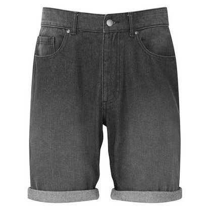 Black - Front - Wombat Mens Denim Shorts